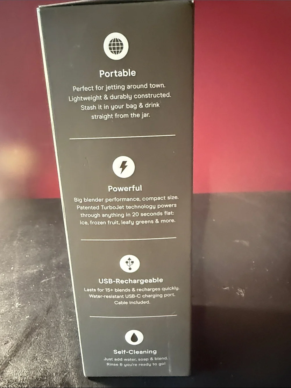 BlendJet Portable Personal Blender in Black; New in box.